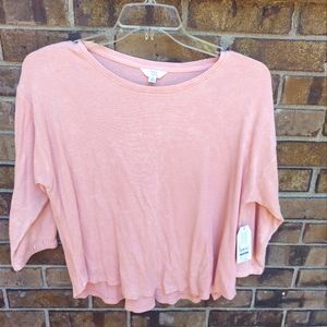 Time and Tru 3/4 Sleeve Flowy Blouse. Light Pink. Size Small